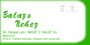 balazs nehez business card